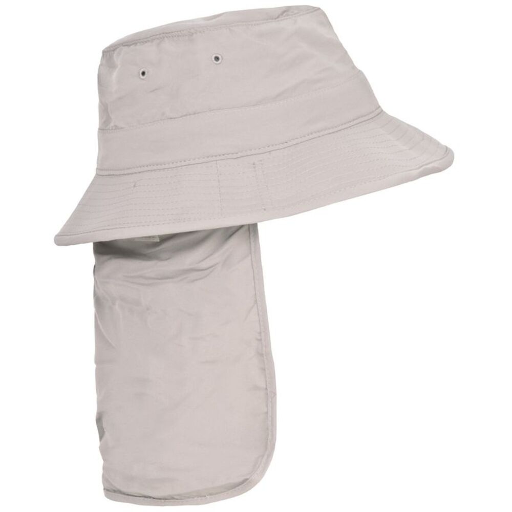 Trespass Adults Unisex Bearing Bucket Hat With Neck Protector / Pebbles